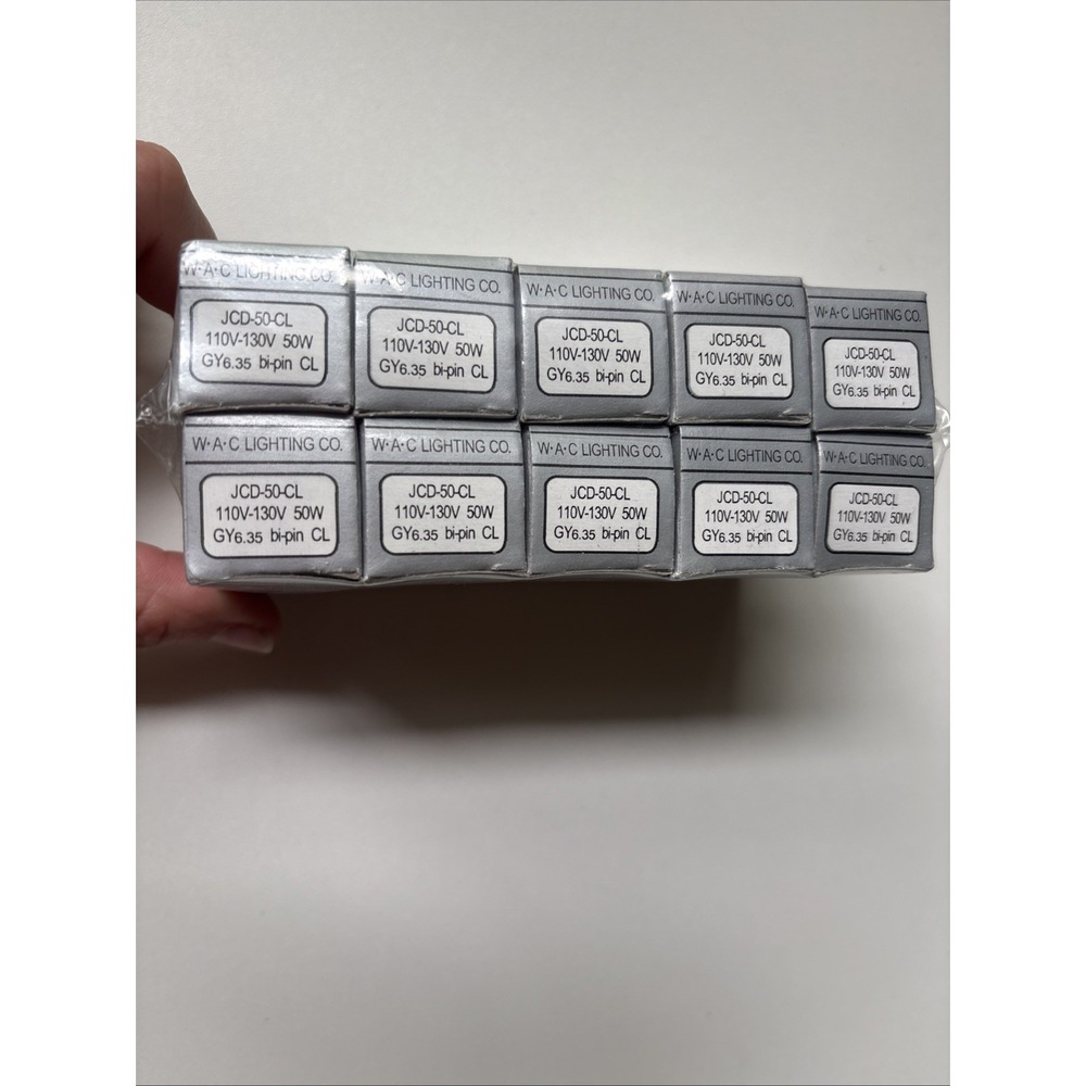 *NEW* WAC Lighting brand JCD-50-CL halogen light bulbs.110v-130v 50w(10 Pack)